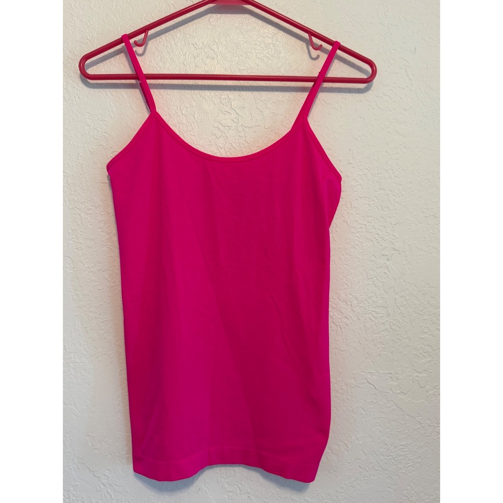 lei Hot Pink Seamless Camisole Adjustable Straps Tank Top L/XL Cami